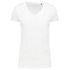 T-shirt Supima® de senhora com decote V de manga curta-White-XS-RAG-Tailors-Fardas-e-Uniformes-Vestuario-Pro