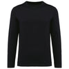 T-shirt Supima® decote V de manga comprida de homem-Black-S-RAG-Tailors-Fardas-e-Uniformes-Vestuario-Pro