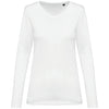 T-shirt Supima® decote V de manga comprida de senhora-White-XS-RAG-Tailors-Fardas-e-Uniformes-Vestuario-Pro