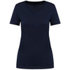 T-shirt Supima® decote V de manga curta de senhora-Deep Navy-XS-RAG-Tailors-Fardas-e-Uniformes-Vestuario-Pro