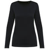 T-shirt Supima® decote redondo e manga comprida de senhora-Black-XS-RAG-Tailors-Fardas-e-Uniformes-Vestuario-Pro