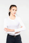 T-shirt Supima® decote redondo e manga comprida de senhora-RAG-Tailors-Fardas-e-Uniformes-Vestuario-Pro
