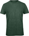 T-shirt Triblend de homem com decote redondo-Heather Forest-S-RAG-Tailors-Fardas-e-Uniformes-Vestuario-Pro