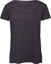T-shirt Triblend de senhora com decote redondo-Heather Dark Grey-XS-RAG-Tailors-Fardas-e-Uniformes-Vestuario-Pro