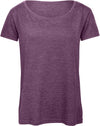T-shirt Triblend de senhora com decote redondo-Heather Roxo-XS-RAG-Tailors-Fardas-e-Uniformes-Vestuario-Pro