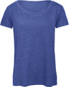 T-shirt Triblend de senhora com decote redondo-Heather Royal Azul-XS-RAG-Tailors-Fardas-e-Uniformes-Vestuario-Pro