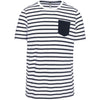 T-shirt às riscas estilo marinheiro de manga curta com bolso-White / Navy Stripes-S-RAG-Tailors-Fardas-e-Uniformes-Vestuario-Pro