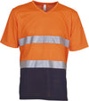 T-shirt de alta visibilidade Top Cool-Hi Vis Laranja / Azul Marinho-S-RAG-Tailors-Fardas-e-Uniformes-Vestuario-Pro