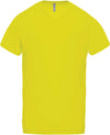 T-shirt de desporto de homem com decote em V de manga curta-Fluorescent Amarelo-XS-RAG-Tailors-Fardas-e-Uniformes-Vestuario-Pro