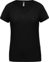 T-shirt de desporto de senhora com decote em V de manga curta-Preto-XS-RAG-Tailors-Fardas-e-Uniformes-Vestuario-Pro