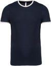 T-shirt de homem em malha piqué com decote redondo-Azul Marinho / Off Branco-S-RAG-Tailors-Fardas-e-Uniformes-Vestuario-Pro