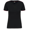 T-shirt de senhora Day To Day de manga curta-Black / Red-XS-RAG-Tailors-Fardas-e-Uniformes-Vestuario-Pro