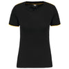 T-shirt de senhora Day To Day de manga curta-Black / Yellow-XS-RAG-Tailors-Fardas-e-Uniformes-Vestuario-Pro
