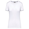 T-shirt de senhora Day To Day de manga curta-White / Navy-XS-RAG-Tailors-Fardas-e-Uniformes-Vestuario-Pro