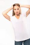 T-shirt de senhora decote V de manga curta-RAG-Tailors-Fardas-e-Uniformes-Vestuario-Pro