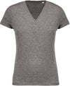 T-shirt de senhora em algodão biológico com decote V-Grey Heather-XS-RAG-Tailors-Fardas-e-Uniformes-Vestuario-Pro