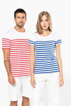 T-shirt estilo marinheiro Bio com decote redondo para senhora-RAG-Tailors-Fardas-e-Uniformes-Vestuario-Pro