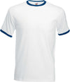 T-shirt valueweight Ringer-Branco / Azul Marinho-S-RAG-Tailors-Fardas-e-Uniformes-Vestuario-Pro