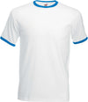 T-shirt valueweight Ringer-Branco / Royal Azul-S-RAG-Tailors-Fardas-e-Uniformes-Vestuario-Pro