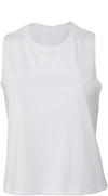 Top de senhora de cavas "crop"-Solid Branco Blend-S-RAG-Tailors-Fardas-e-Uniformes-Vestuario-Pro