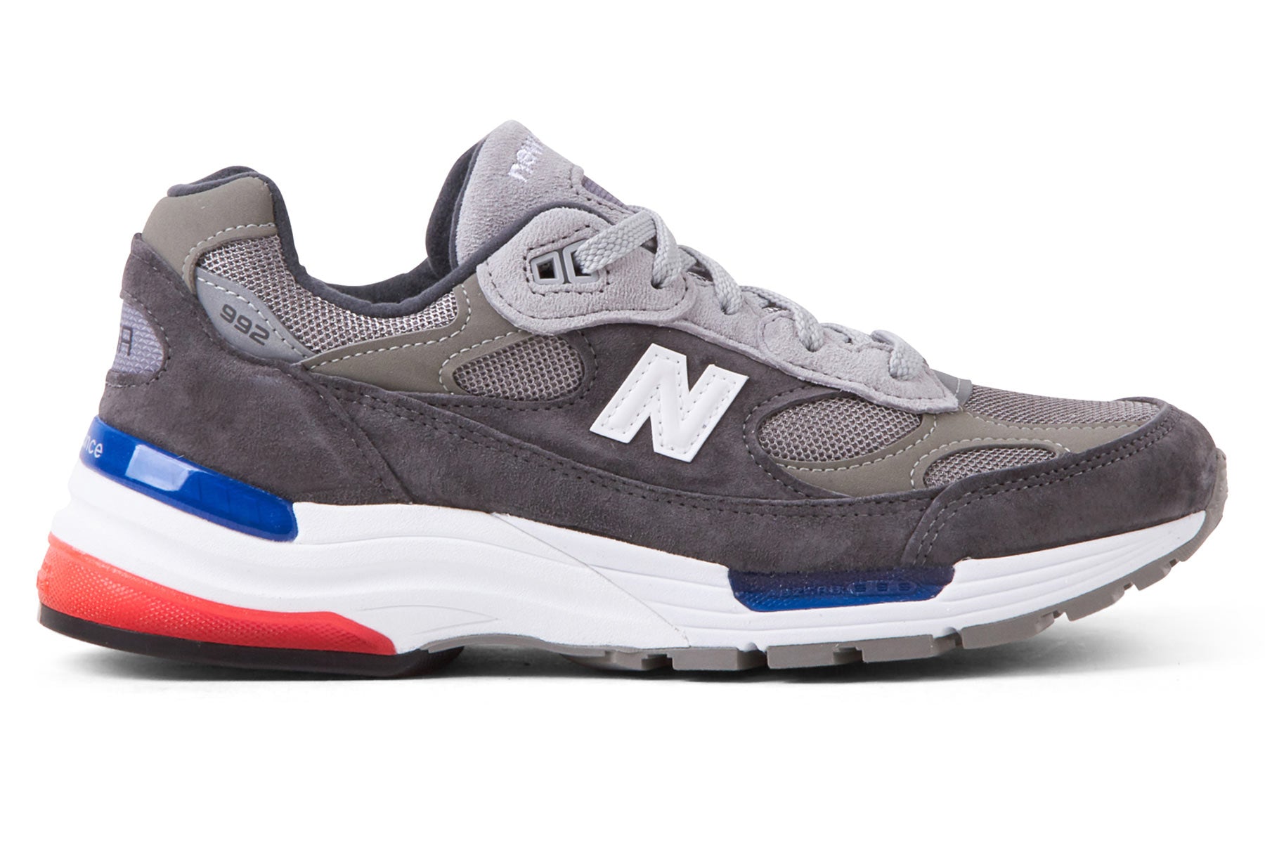 new balance 992 grey blue red