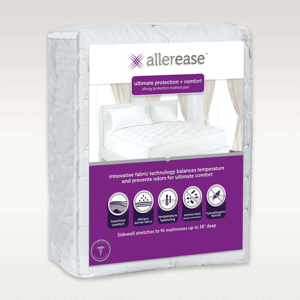 AllerEase Ultimate Allergy + Comfort Mattress Pad