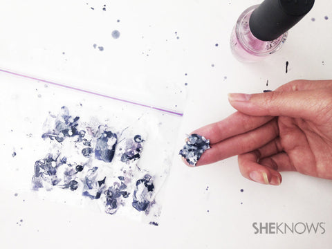 diy nailart with zipbags