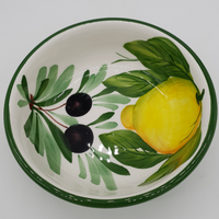 Bolo Ciotola Basso Decoro Limone E Olive