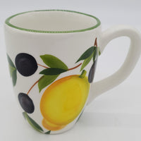 Bicchiere Mug Decoro Limoni E Olive