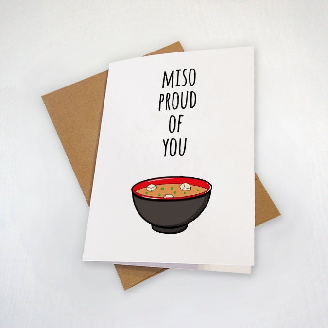 So Proud of You - Cute and Simple Graduation Card - Japanese Miso Soup –  lettucebuildahouse