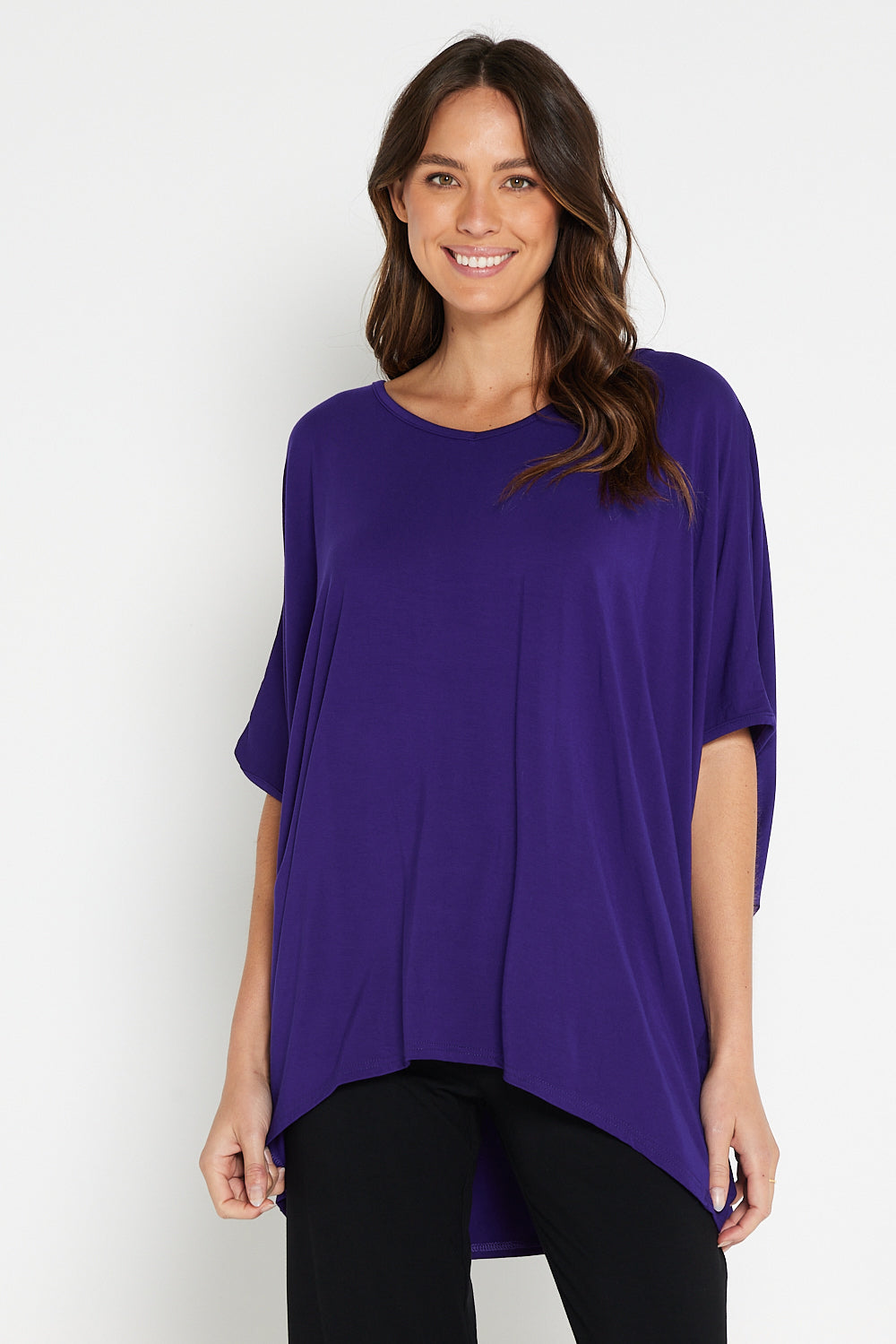 Alana Bamboo Top - Eggplant