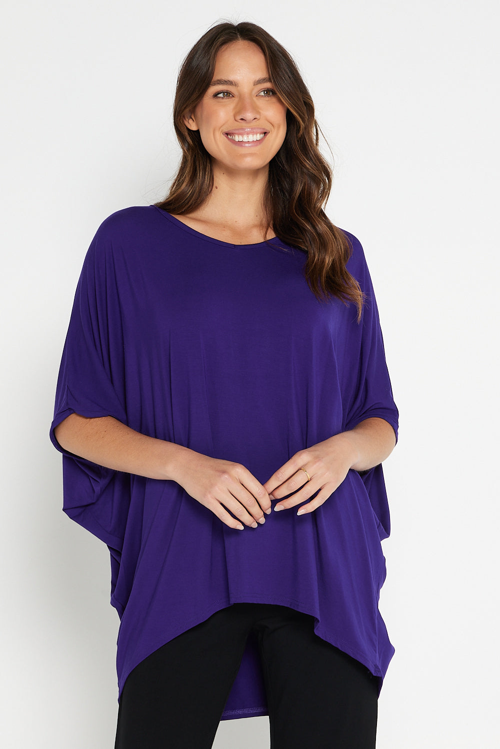 Alana Bamboo Top - Eggplant