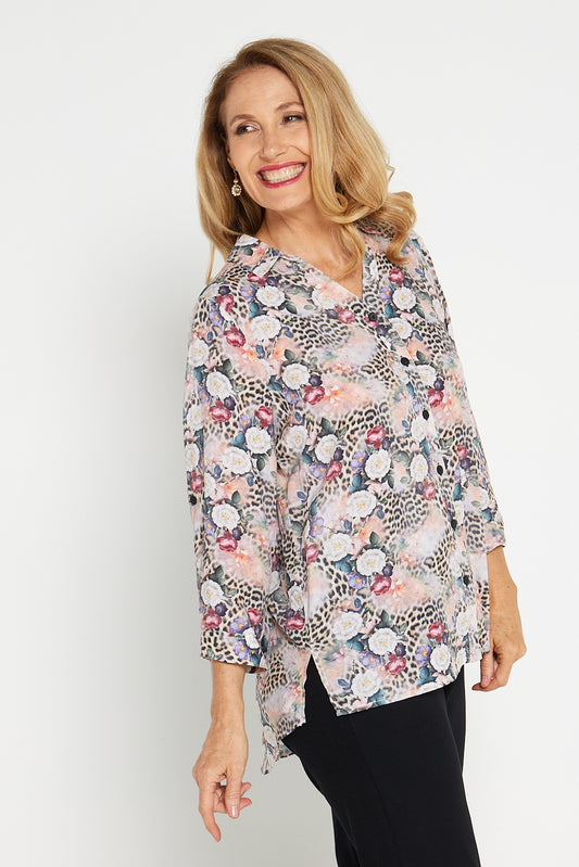 Alexia Shirt - Floral/Animal