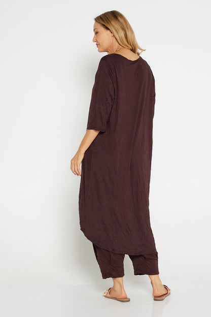 Ayana Cotton Tunic - Chocolate