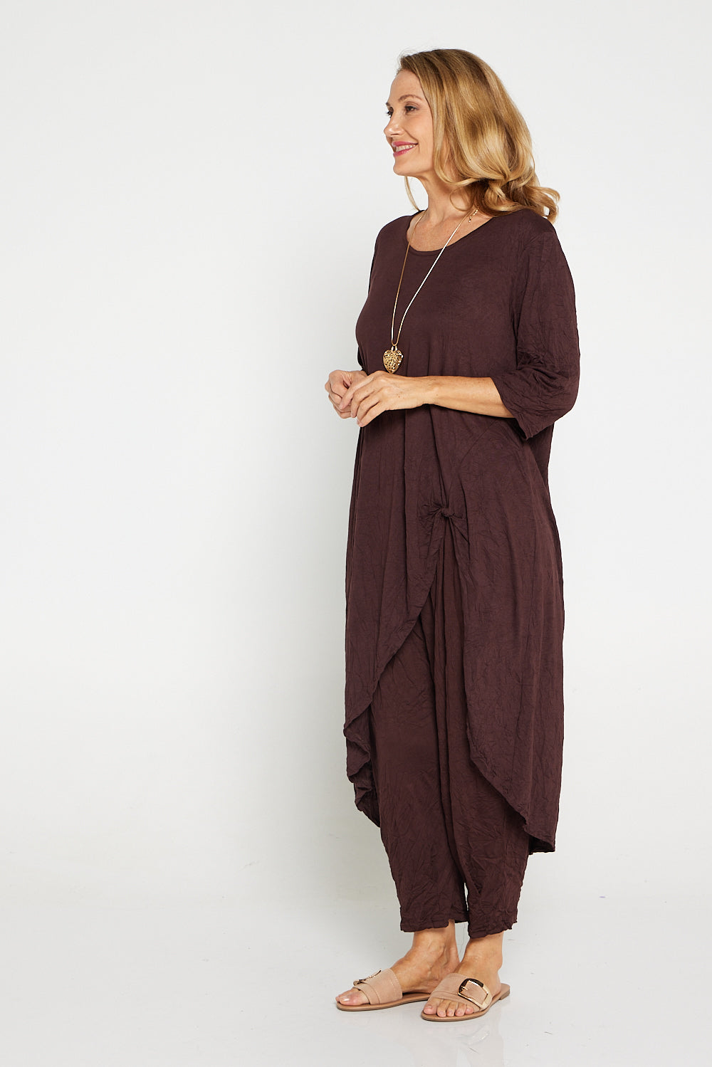 Ayana Cotton Tunic - Chocolate