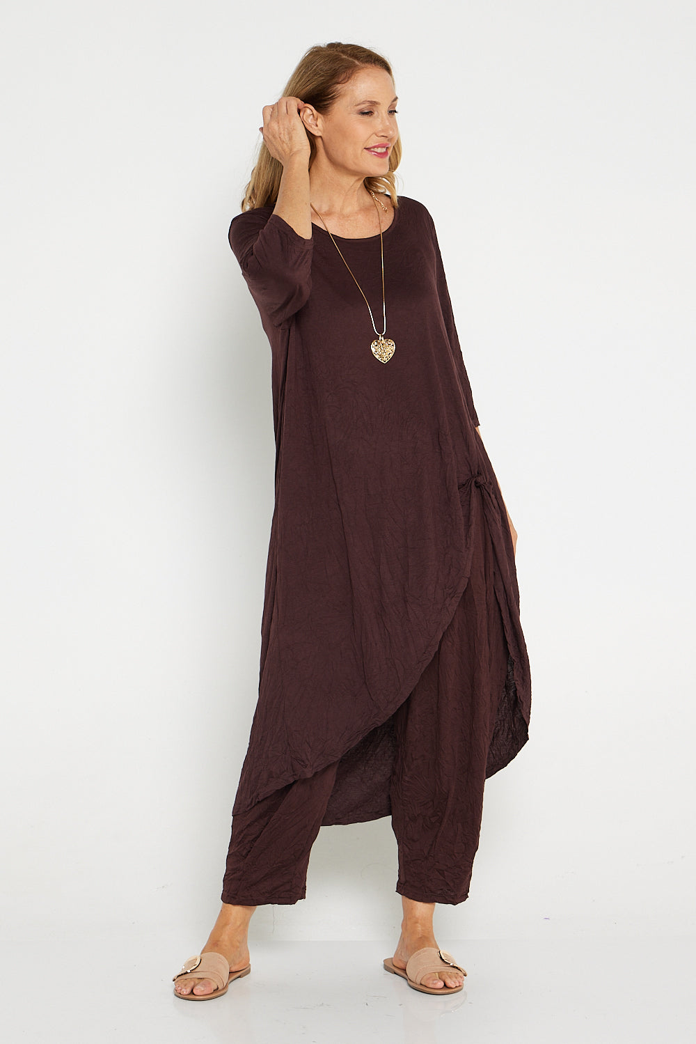 Ayana Cotton Tunic - Chocolate