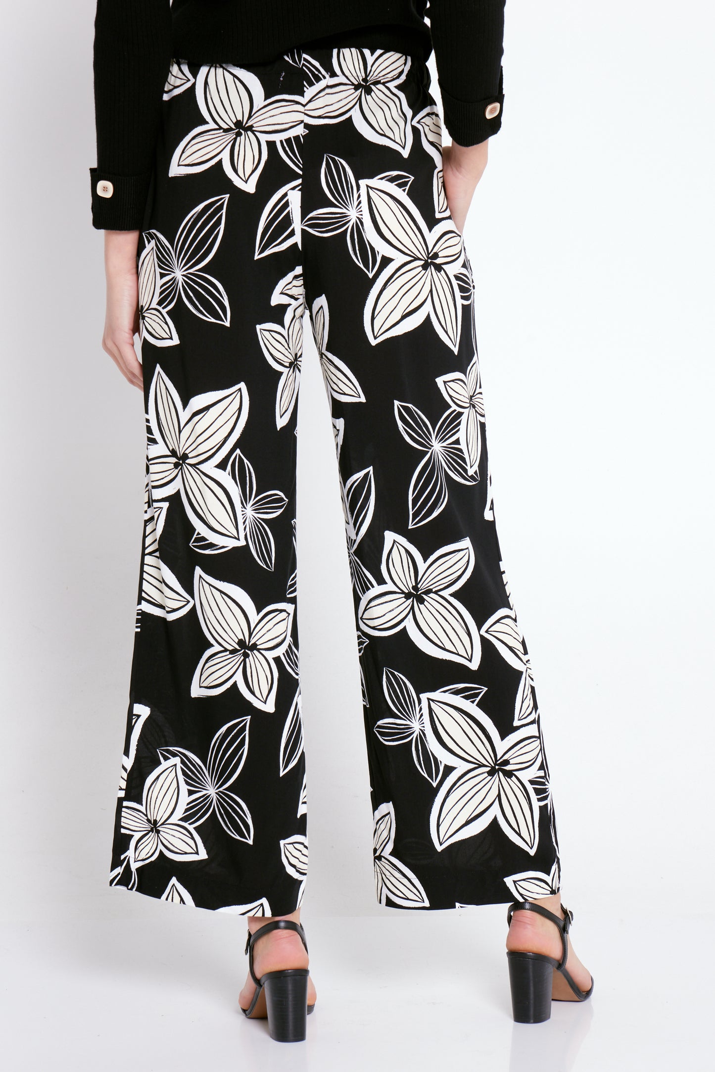 Brinne Pants - Black Flower