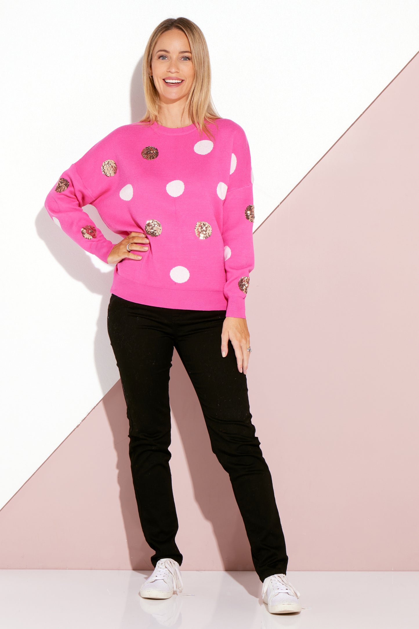 Camilla Knit - Pink Spot