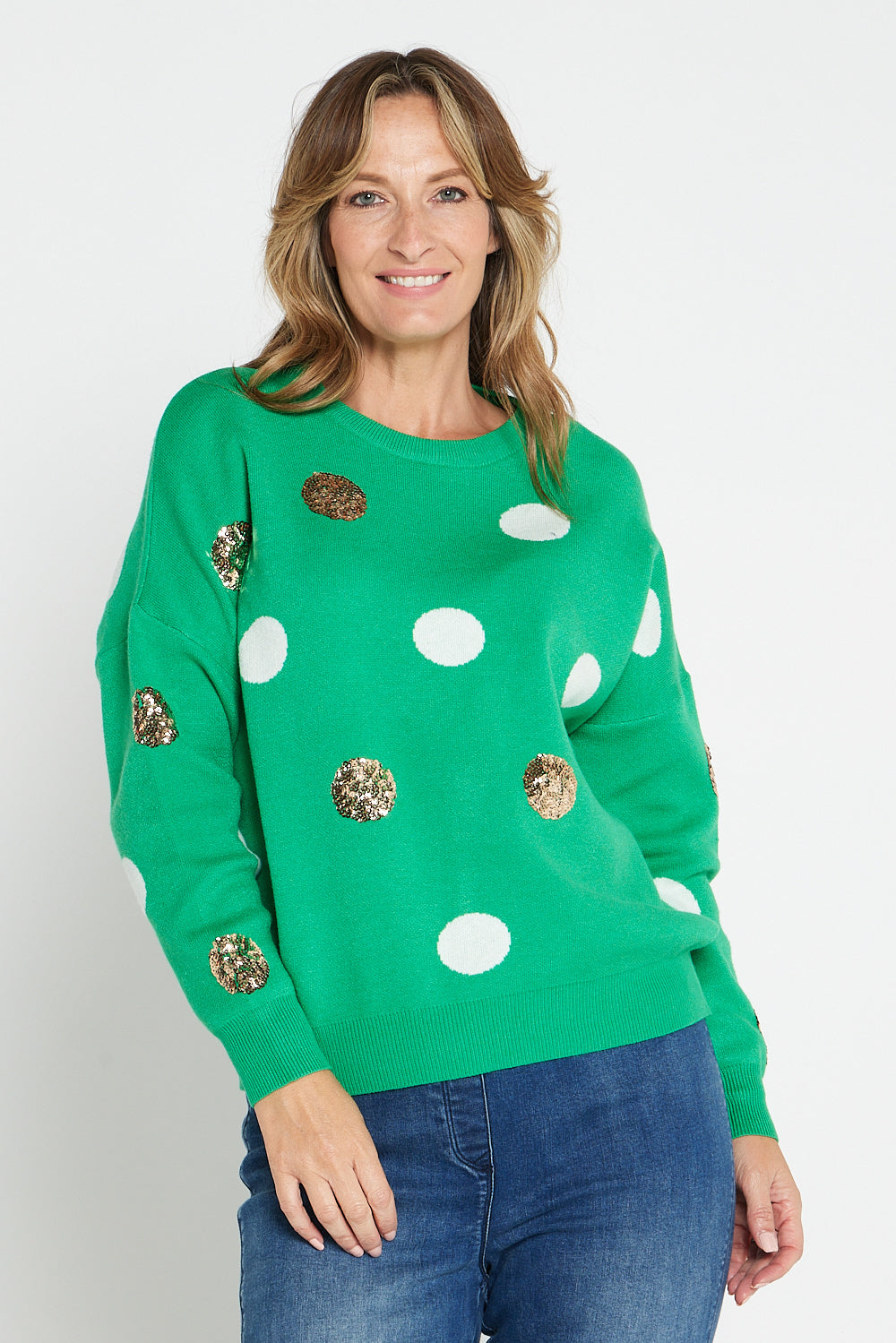 Camilla Knit - Green Spot