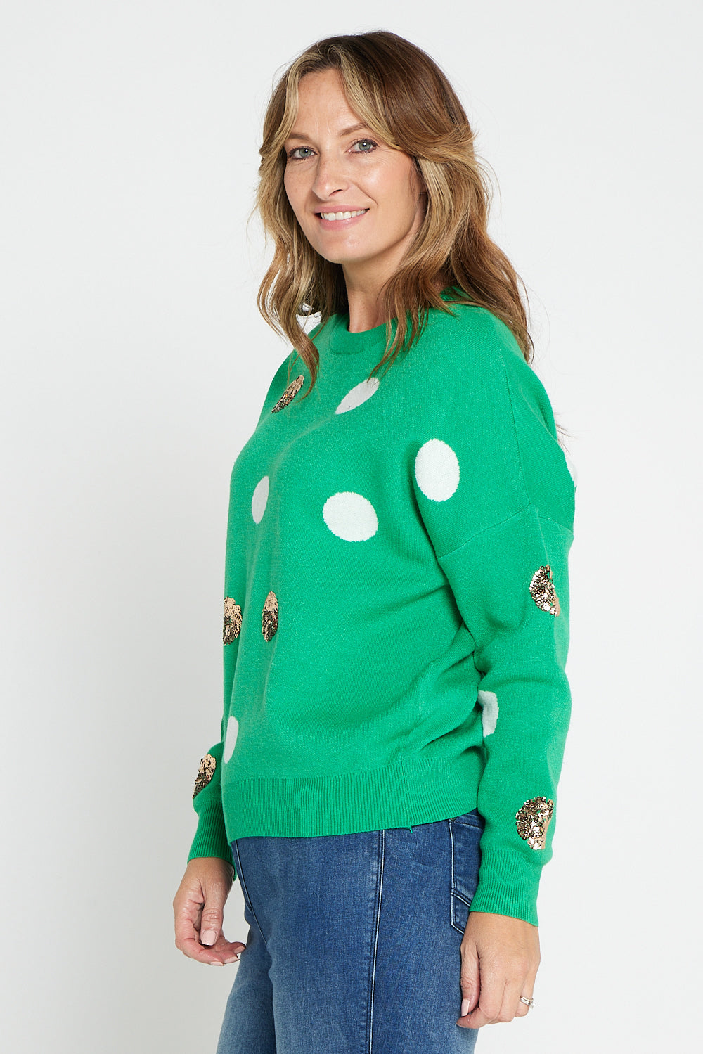 Camilla Knit - Green Spot