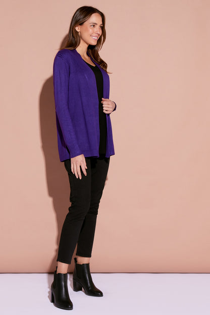 Dani Cotton Cardigan - Purple