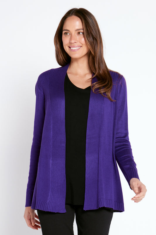 Dani Cotton Cardigan - Purple