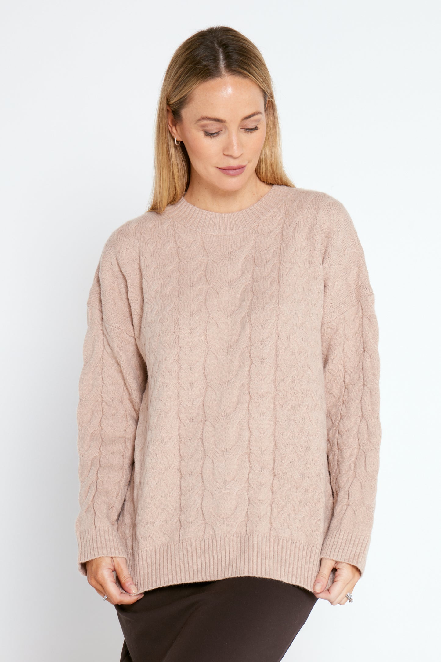 Diana Cable Knit Jumper - Camel