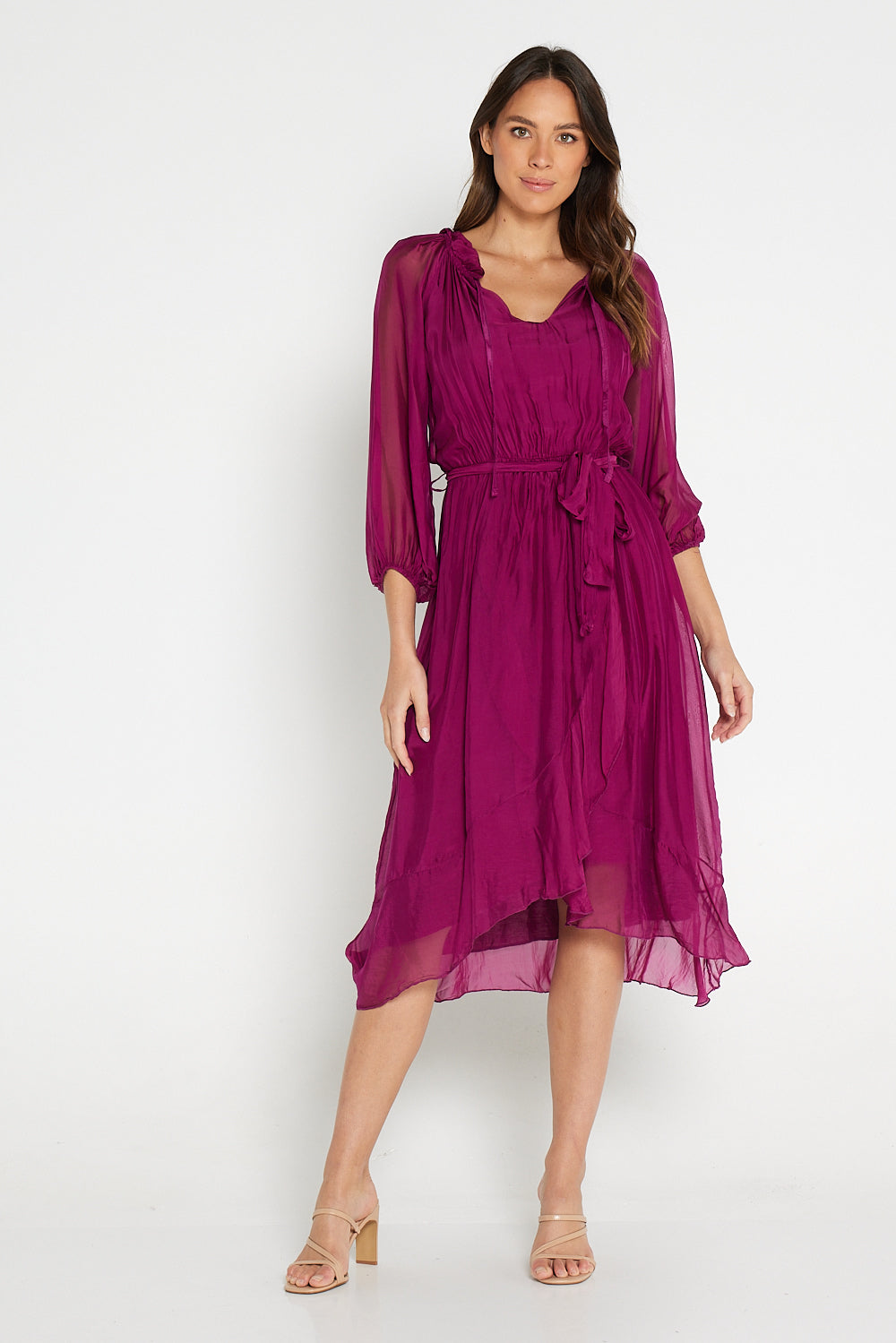 Eudora Silk Dress - Orchidea