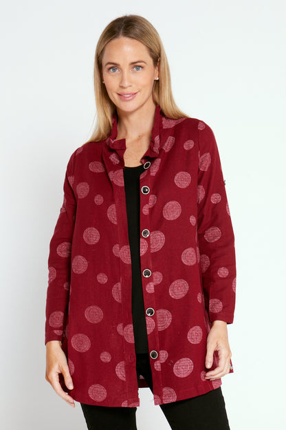 Leelah Shirt - Burgundy Spot