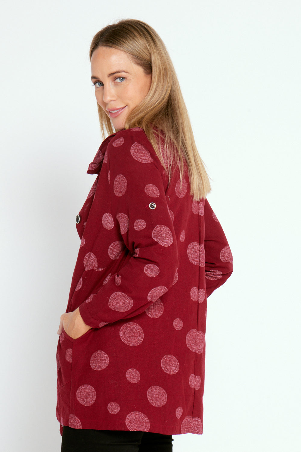 Leelah Shirt - Burgundy Spot