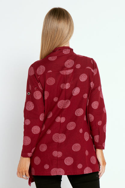 Leelah Shirt - Burgundy Spot