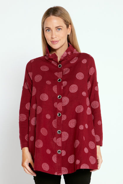 Leelah Shirt - Burgundy Spot