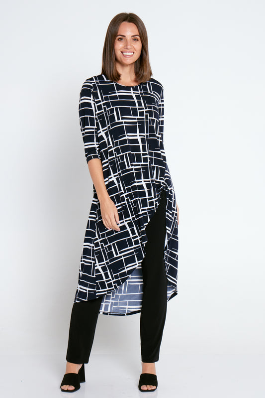 Howey Tunic - Black Geo