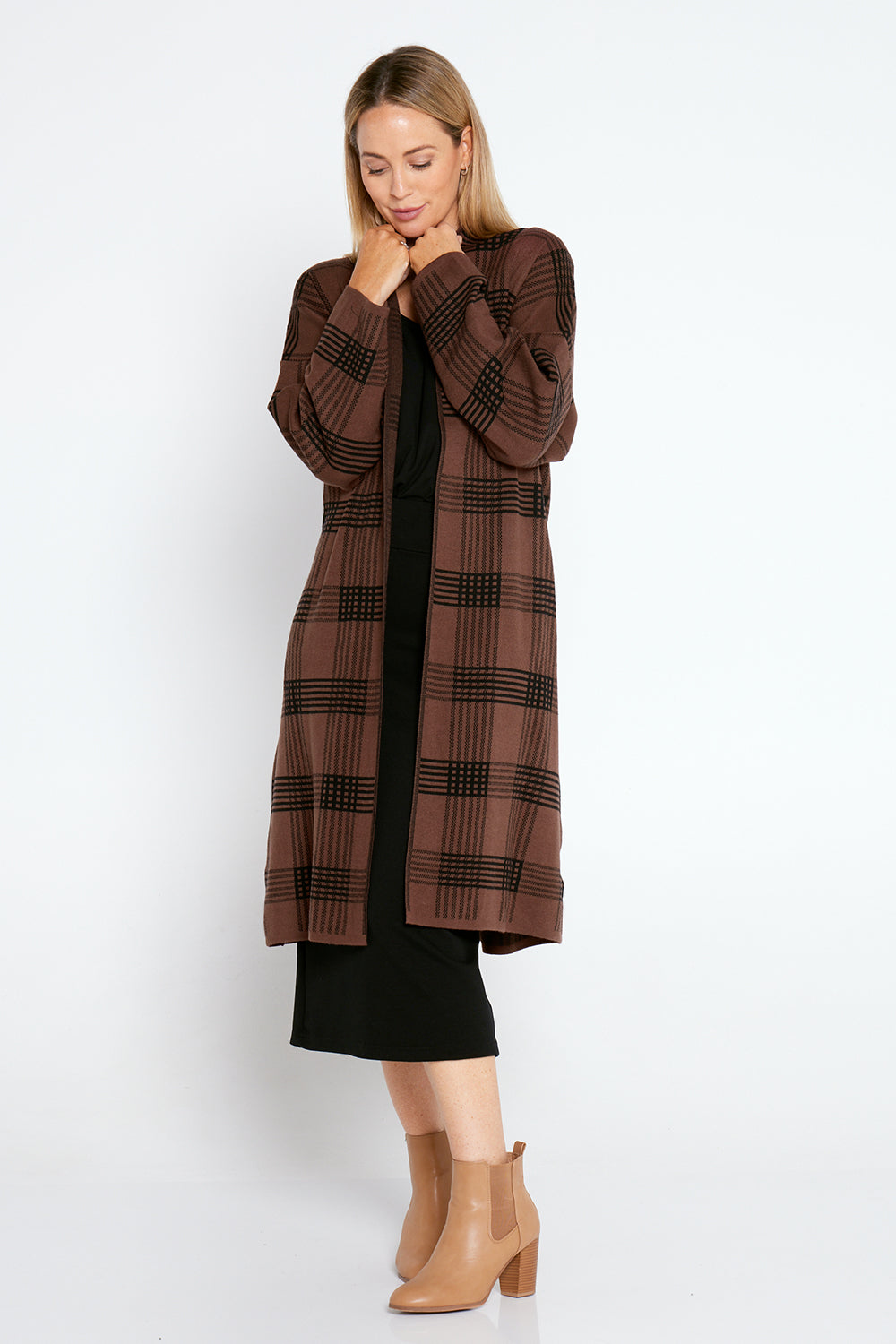 Jacinta Cardi - Choc Plaid